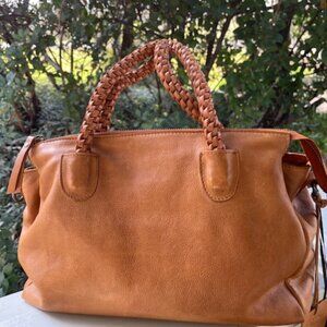 Latico Leathers Roam Crossbody Tote Cognac Brand New